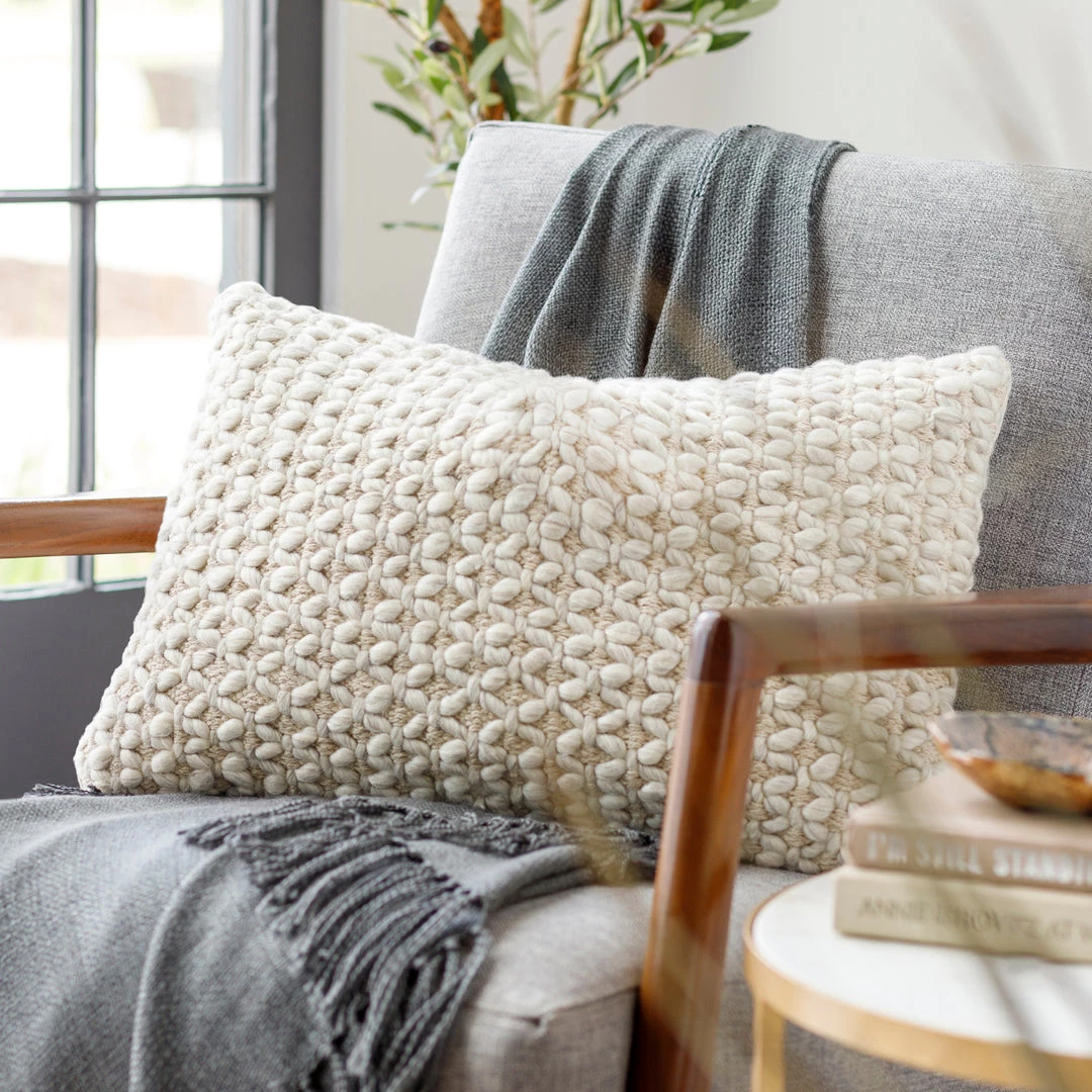 SURYA Pillows + Decor COCONUT CREAM ACCENT PILLOW 5 SURYA Pillows + Decor COCONUT CREAM ACCENT PILLOW