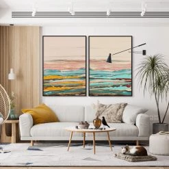 L ART Wall Art "COLOR LYRICS I" CANVAS ART