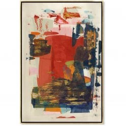 L ART "COLORFUL THEOREM" GOLD EMBELLISHED ARTWORK