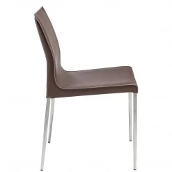 NUEVO Kitchen + Dining COLTER LEATHER DINING SIDE CHAIR