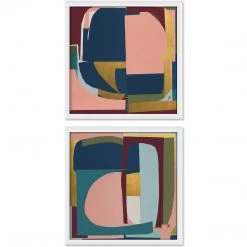 L ART "COMPOSED" GLASS FRAMED ART SERIES