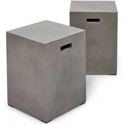 URBIA Living Room CONCRETE SQUARE STOOL 14 URBIA Living Room CONCRETE SQUARE STOOL