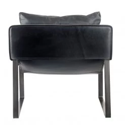 MOES CONNOR ONYX BLACK LEATHER SLING CHAIR