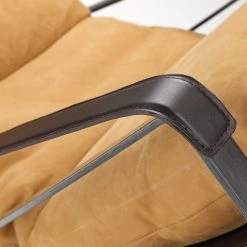 MOES Living Room CONNOR SUNBAKED TAN LEATHER SLING CHAIR