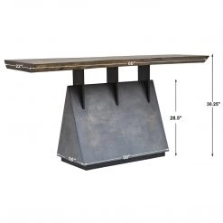 UTTERMOST CONSTRUCT INDUSTRIAL LIVE EDGE CONSOLE TABLE Living Room