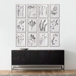 UTTERMOST "CONTEMPORARY BOTANICALS" GLASS FRAMED PRINTS Wall Art