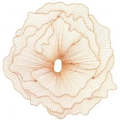 PHILLIPS COLLECTION COPPER POPPY FLOWER WALL DECOR Wall Sculptures + Decor