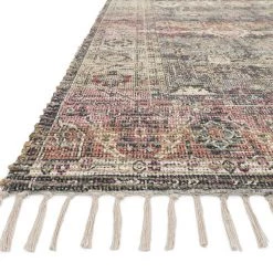 LOLOI CORNELIA PRINTED JUTE + CHENILLE RUG: MULTI