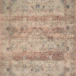 LOLOI CORNELIA PRINTED JUTE + CHENILLE RUG: TERRACOTTA