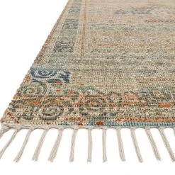 LOLOI CORNELIA PRINTED JUTE + CHENILLE RUG: OCEAN SUNSET