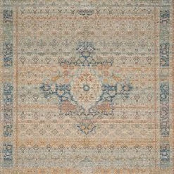 LOLOI CORNELIA PRINTED JUTE + CHENILLE RUG: OCEAN SUNSET