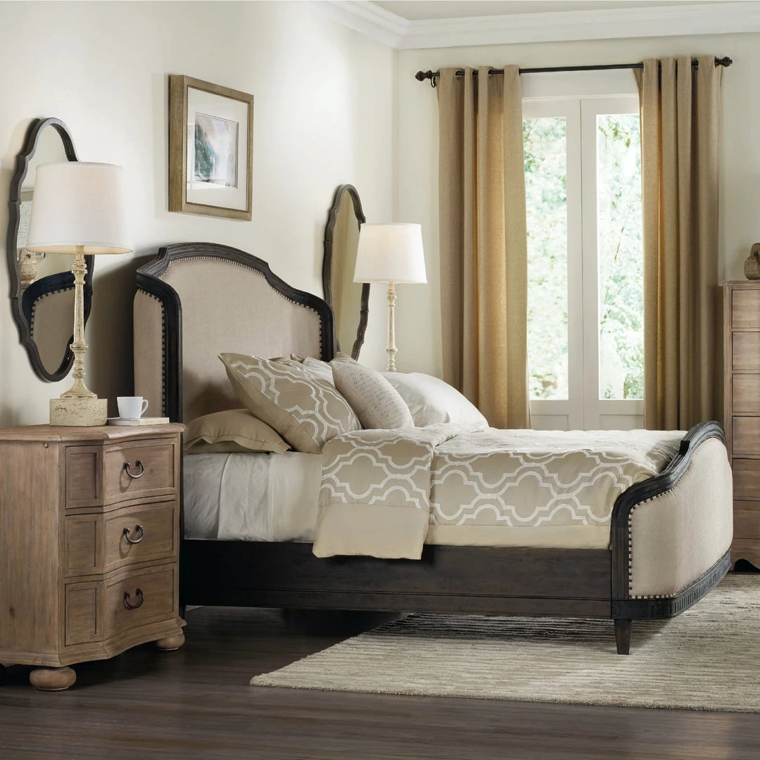 HOOKER Bedroom CORSICA UPHOLSTERED SHELTER KING BED: ESPRESSO 2 HOOKER Bedroom CORSICA UPHOLSTERED SHELTER KING BED: ESPRESSO