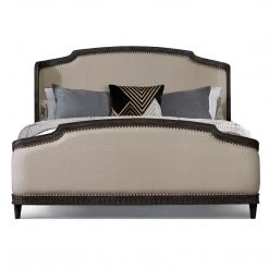 HOOKER Bedroom CORSICA UPHOLSTERED SHELTER KING BED: ESPRESSO