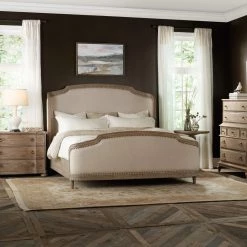 HOOKER Bedroom CORSICA UPHOLSTERED SHELTER BED: NATURAL