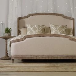 HOOKER Bedroom CORSICA UPHOLSTERED SHELTER BED: NATURAL