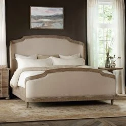 HOOKER Bedroom CORSICA UPHOLSTERED SHELTER BED: NATURAL