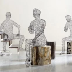 PHILLIPS COLLECTION CRAZY WIRE LOUNGING FEMALE 2 Pillows + Decor