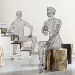 PHILLIPS COLLECTION Pillows + Decor CRAZY WIRE LOUNGING MALE