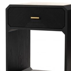 FOUR HANDS CREW NIGHTSTAND: BLACK ASH Furniture