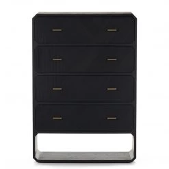FOUR HANDS CREW TALL CHEST: BLACK ASH Furniture