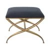 UTTERMOST GOLD CROSSING SMALL BENCH: NAVY