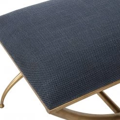 UTTERMOST GOLD CROSSING SMALL BENCH: NAVY 9 UTTERMOST GOLD CROSSING SMALL BENCH: NAVY