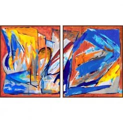 L ART Wall Art "CRUNCHY" CANVAS ART DIPTYCH