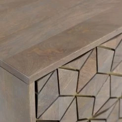 MOES CUBIC MANGO WOOD + BRASS NIGHTSTAND Furniture 9 MOES CUBIC MANGO WOOD + BRASS NIGHTSTAND Furniture