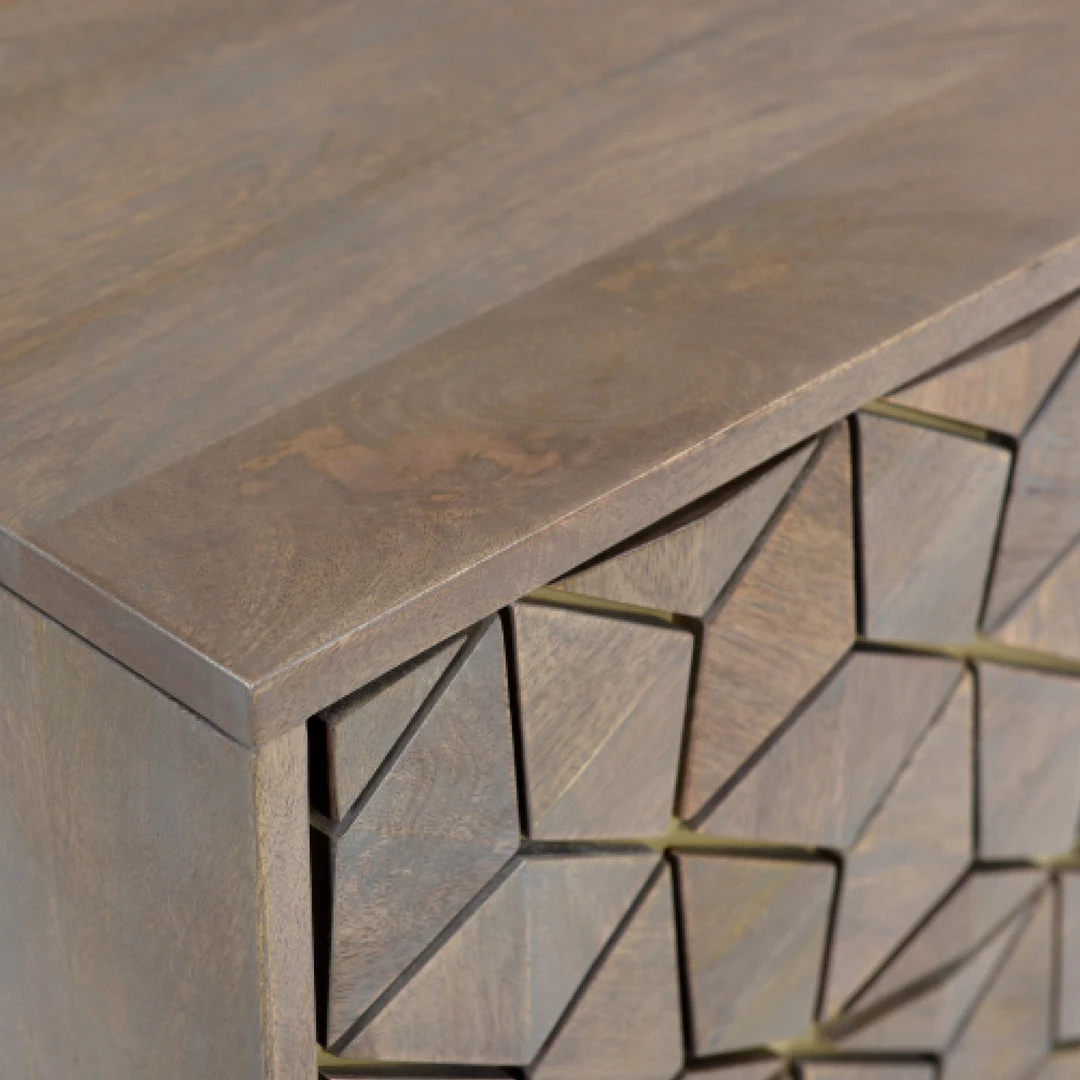 MOES CUBIC MANGO WOOD + BRASS NIGHTSTAND Furniture 5 MOES CUBIC MANGO WOOD + BRASS NIGHTSTAND Furniture