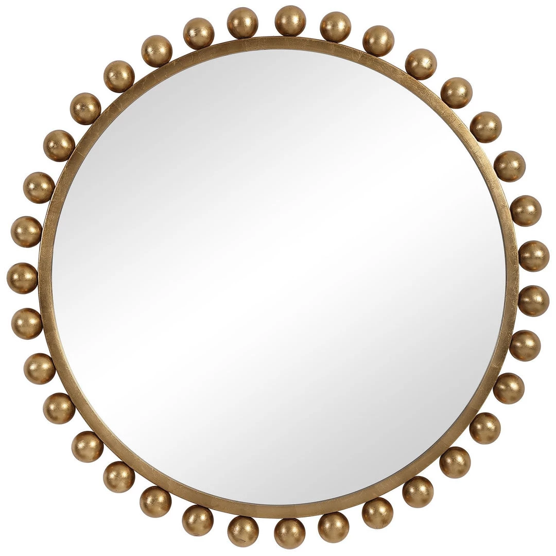 UTTERMOST CYRA 44" ROUND MIRROR: GOLD LEAF Mirrors 1 UTTERMOST CYRA 44" ROUND MIRROR: GOLD LEAF Mirrors