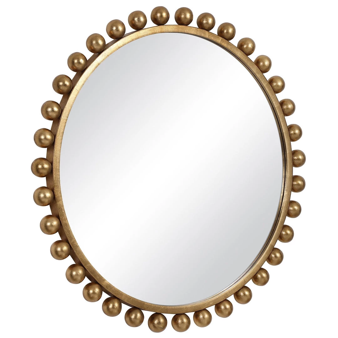 UTTERMOST CYRA 44" ROUND MIRROR: GOLD LEAF Mirrors 5 UTTERMOST CYRA 44" ROUND MIRROR: GOLD LEAF Mirrors