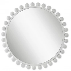 UTTERMOST CYRA 44" ROUND MIRROR: WHITE