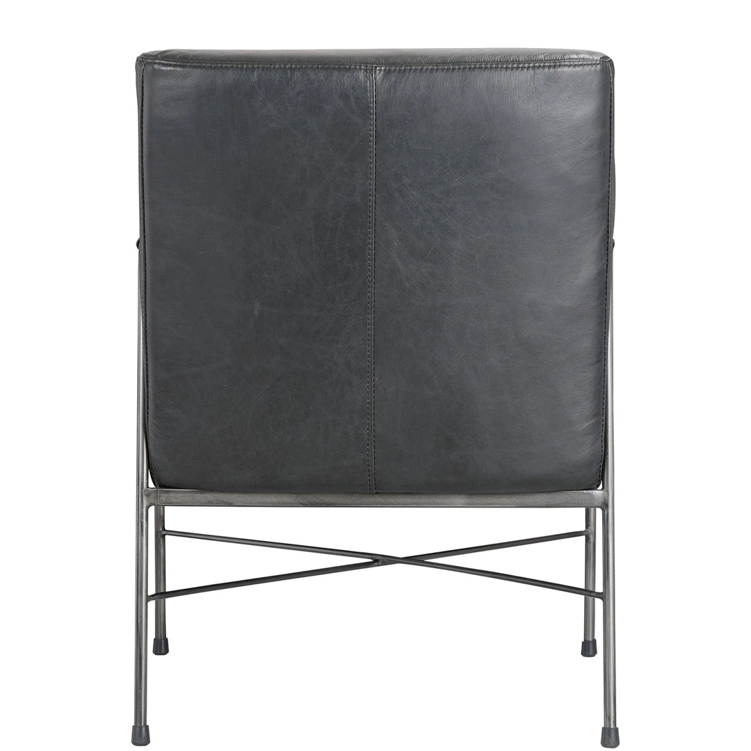 MOES DAGWOOD BLACK LEATHER ARM CHAIR 5 MOES DAGWOOD BLACK LEATHER ARM CHAIR