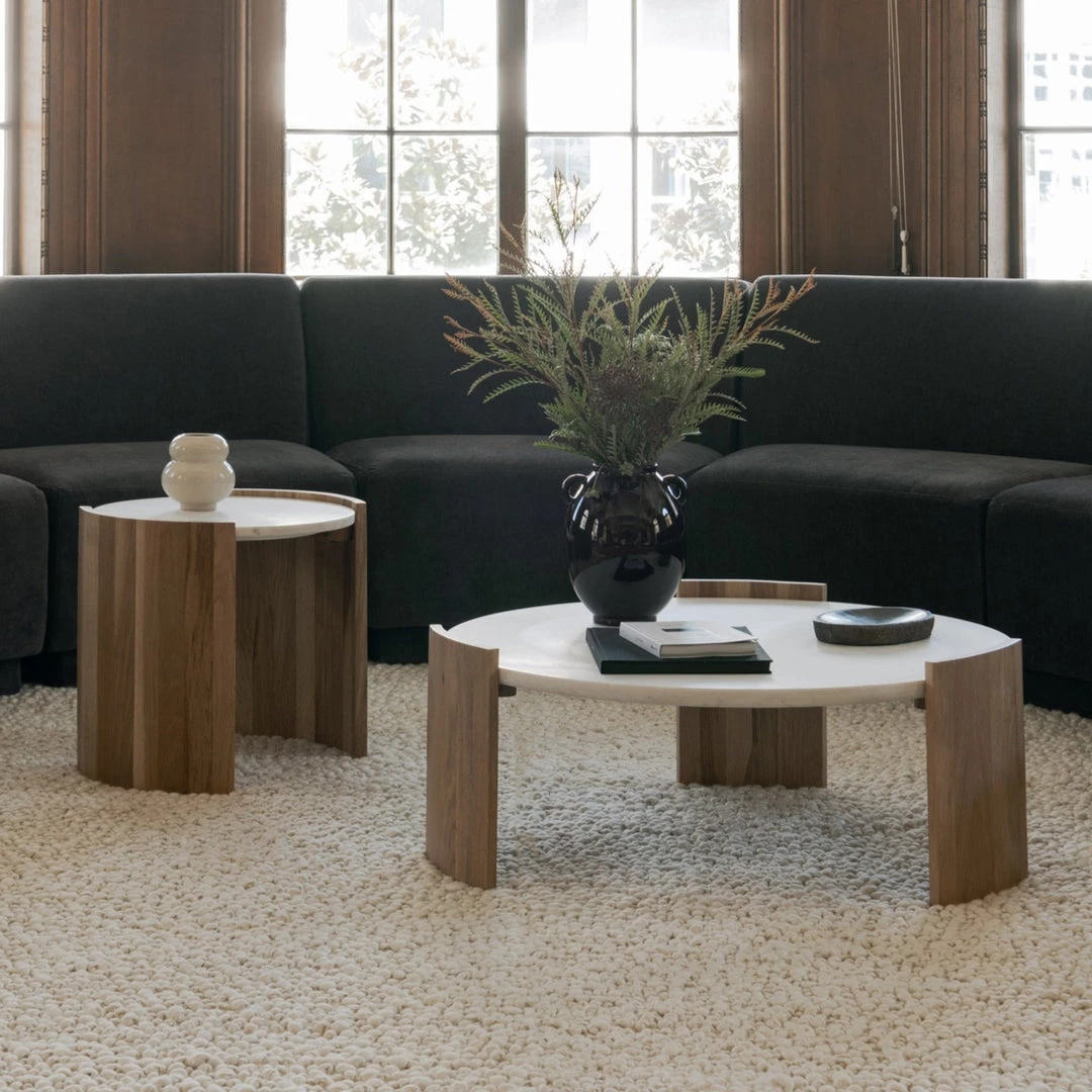 MOES Furniture DALA LIGHT OAK + MARBLE COFFEE TABLE 3 MOES Furniture DALA LIGHT OAK + MARBLE COFFEE TABLE