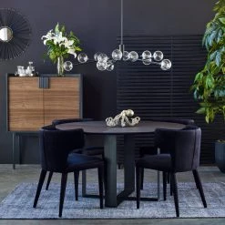 MOES Pillows + Decor DALLIN SLATTED HARDWOOD SCREEN: BLACK