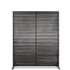 MOES Pillows + Decor DALLIN SLATTED HARDWOOD SCREEN: BLACK