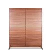 MOES DALLIN SLATTED HARDWOOD SCREEN: BROWN
