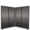 MOES DAMANI 2 PANEL SLATTED WOOD SCREEN: BLACK Pillows + Decor