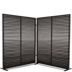 MOES DAMANI 2 PANEL SLATTED WOOD SCREEN: BLACK Pillows + Decor