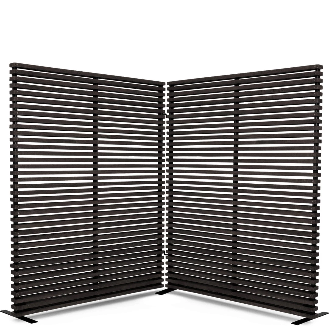 MOES DAMANI 2 PANEL SLATTED WOOD SCREEN: BLACK Pillows + Decor 1 MOES DAMANI 2 PANEL SLATTED WOOD SCREEN: BLACK Pillows + Decor