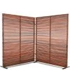 MOES DAMANI 2 PANEL SLATTED WOOD SCREEN: BROWN Pillows + Decor