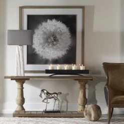 UTTERMOST "DANDELION SEEDHEAD" GLASS FRAMED PRINT