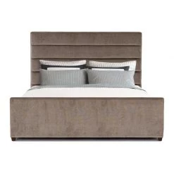 FOUR HANDS DAPHNE SAGE WORN VELVET UPHOLSTERED BED Bedroom
