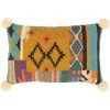 SURYA DARCY KILIM LUMBAR PILLOW: MUSTARD MULTI Pillows + Decor