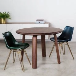 MOES Kitchen + Dining DAVIDSON LEATHER BUCKET DINING CHAIR | SET OF 2