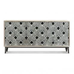 HOOKER DECO FAN BONE INLAY MOSAIC CONSOLE