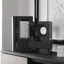 UTTERMOST DECO NOIR BLOCK ACCENTS | SET OF 2