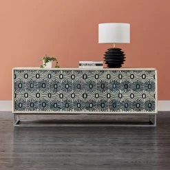 HOOKER DECO SUN BONE INLAY MOSAIC CONSOLE