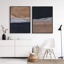 L ART "DEEP HORIZON" CANVAS ART SERIES
