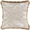 SURYA DEJA JUTE EMBROIDERED FRINGE PILLOW Pillows + Decor